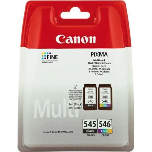 Pack cartucho tinta original PG-545 Negro +CL-546 Tricolor CANON - 1 ud - Imagen del producto en Findit