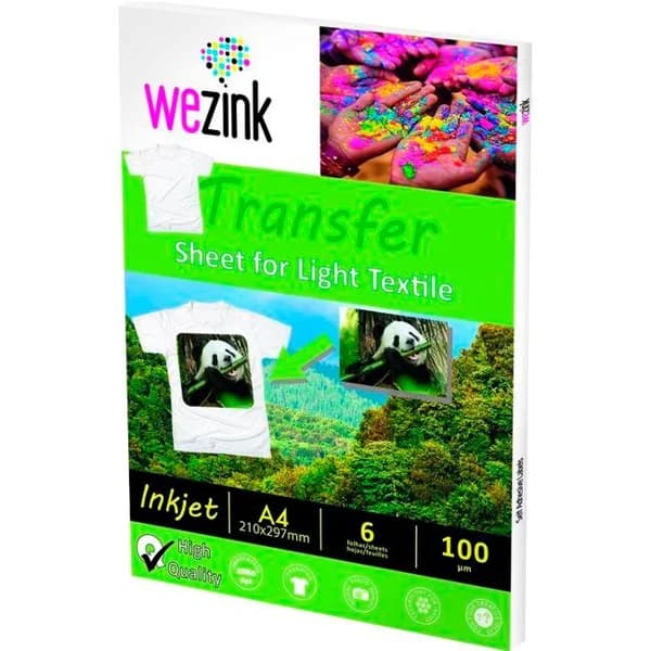 Papel foto 6 hojas, A4 + camiseta, Transfer WP15 WEZINK, 1 ud - 1 ud - Imagen del producto en Findit