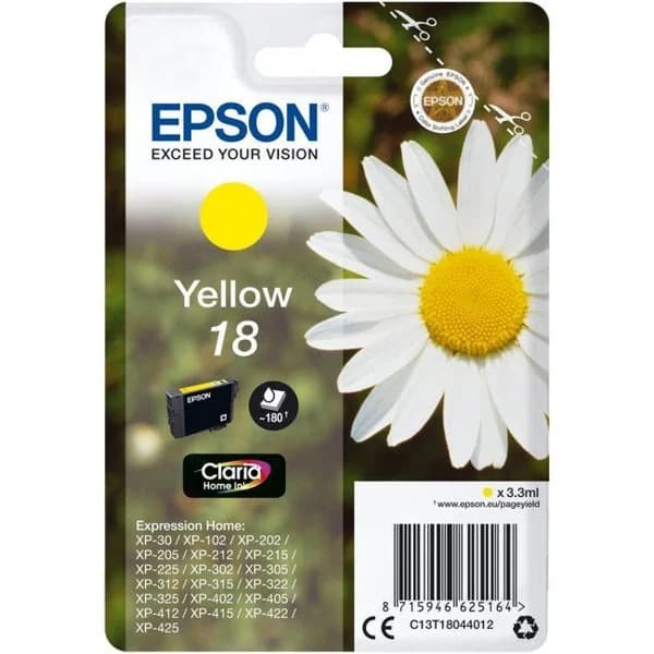 Cartucho de tinta original amarillo T1804 EPSON, 1 ud - 1 ud - Imagen del producto en Findit