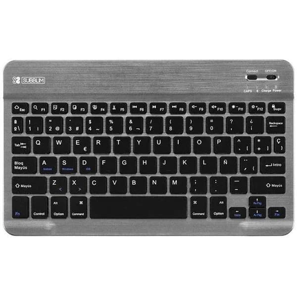 Teclado para tablet y smart TV gris, bluetooth, SM0002 SUBBLIM - 1 ud - Imagen del producto en Findit