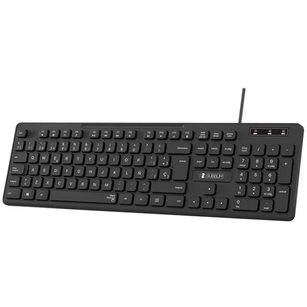 Teclado negro con cable USB, Business Slim SUBBLIM - 1 ud - Imagen del producto en Findit
