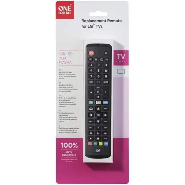 Mando a distancia universal para TV LG URC4911 ONE FOR ALL - 1 ud - Imagen del producto en Findit