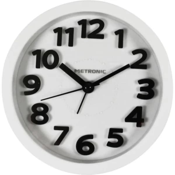 Despertador clásico blanco 477307 METRONIC - 1 ud - Imagen del producto en Findit