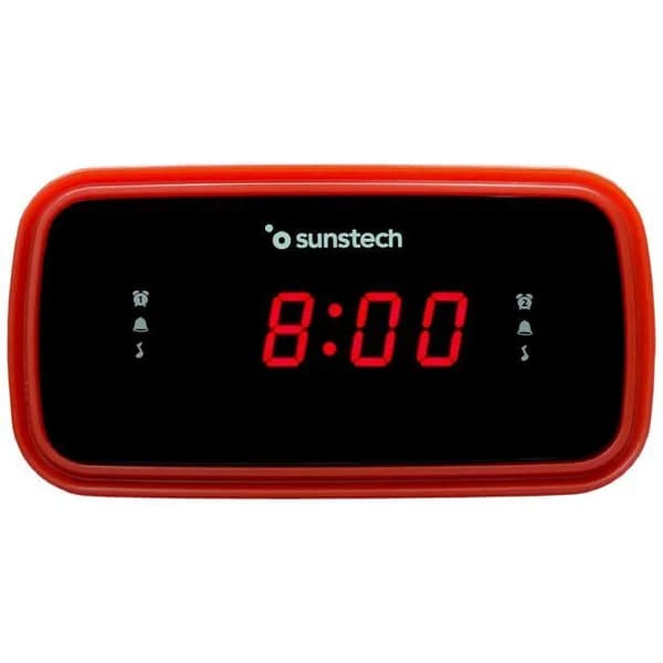 Radioreloj despertador digital rojo FRD60RD SUNSTECH - 1 ud - Imagen del producto en Findit