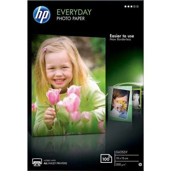 Papel foto brillo, A4 210x297 mm, Q2510A HP, 100 hojas - 1 ud - Imagen del producto en Findit