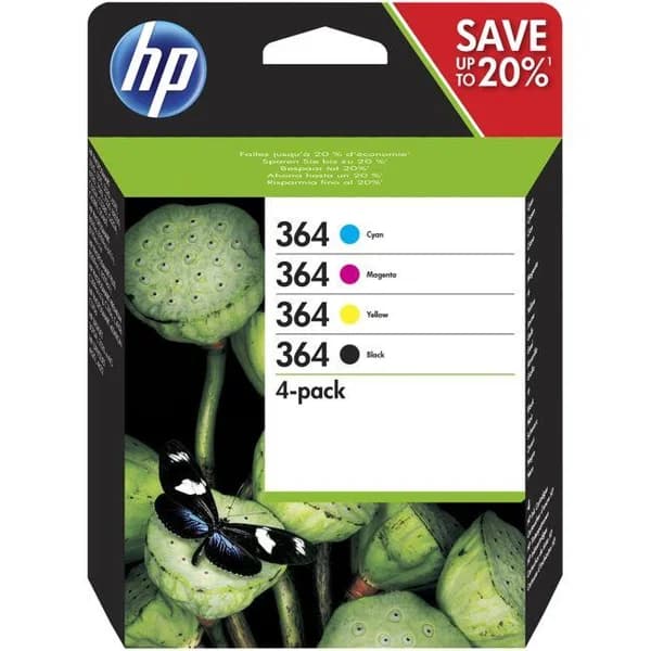 Cartucho de tinta original combo N9J73AE, 364 HP, Pack 4 uds - 4 ud - Imagen del producto en Findit
