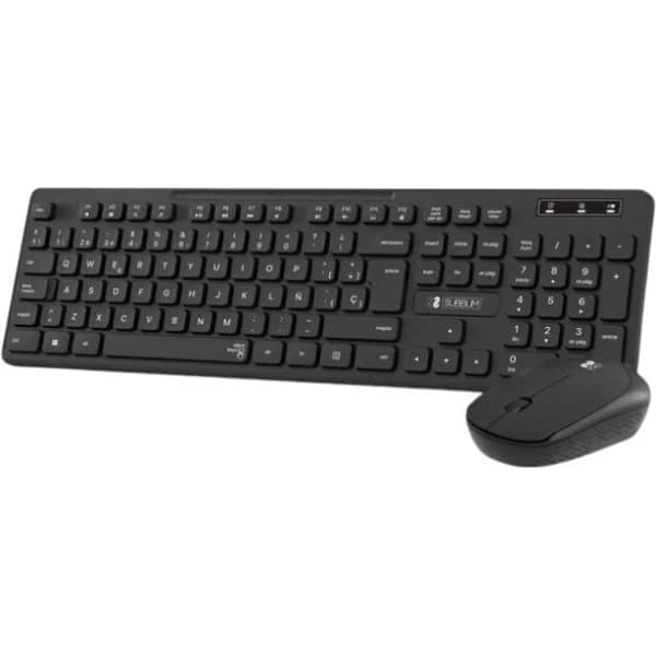 Teclado y ratón negro inalámbrico, Business Slim SUBBLIM - 1 ud - Imagen del producto en Findit