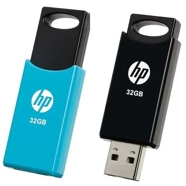 Pendrive negro/azul USB 2.0 de 32 GB V212W HP, Pack 2 uds - 1 ud - Imagen del producto en Findit