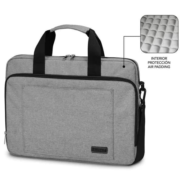 Maletín gris para portátil de hasta 15,6'', Air Padding SUBBLIM - 1 ud - Imagen del producto en Findit