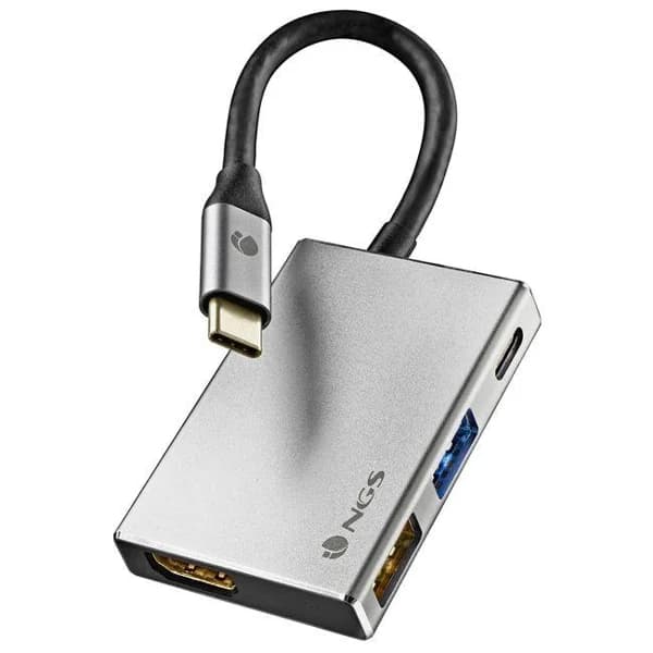 Adaptador Hub USB Tipo C multipuerto 4 en 1, Wonder Dock 4 NGS - 1 ud - Imagen del producto en Findit