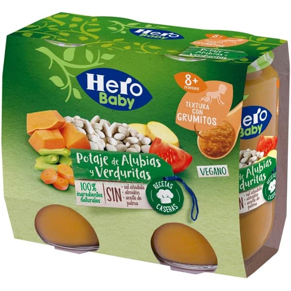 Potaje de alubias con verduras HERO RECETAS, pack 2x190 g - 0.38 kg - Imagen del producto en Findit