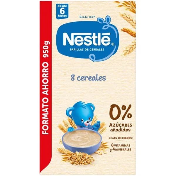 Papilla 8 cereales NESTLE, caja 950 g - 0.95 kg - Imagen del producto en Findit