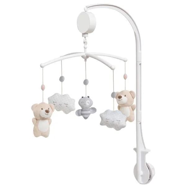 Carrusel musical 5 muñecos abeja gris, favorece el descanso del bebé INTERBABY - 1 ud - Imagen del producto en Findit