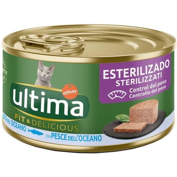 Alimento pescado del océano gato esterilizado ULTIMA, lata 85 g - 0.09 kg - Imagen del producto en Findit