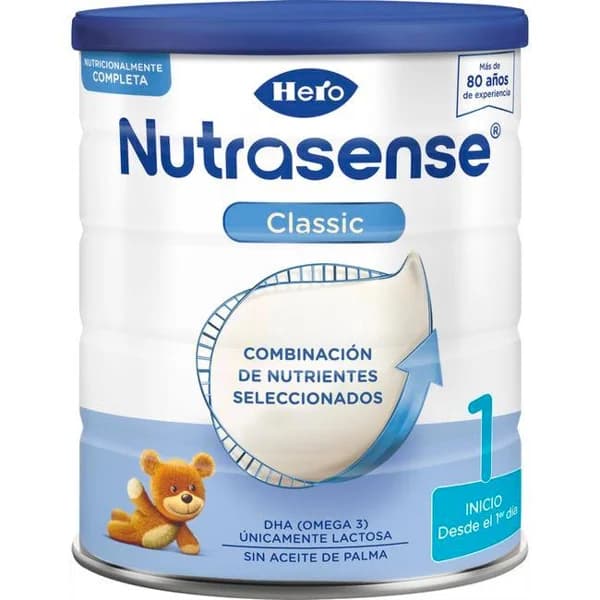 Leche infantil classic 1 HERO NUTRASENSE, lata 800 g - 0.8 kg - Imagen del producto en Findit