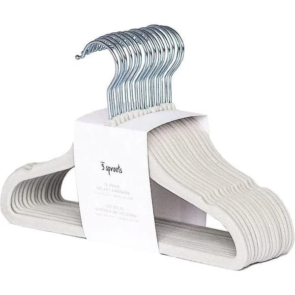 Percha para bebé antideslizantes de terciopelo, color gris, pack 15 uds - 1 ud - Imagen del producto en Findit