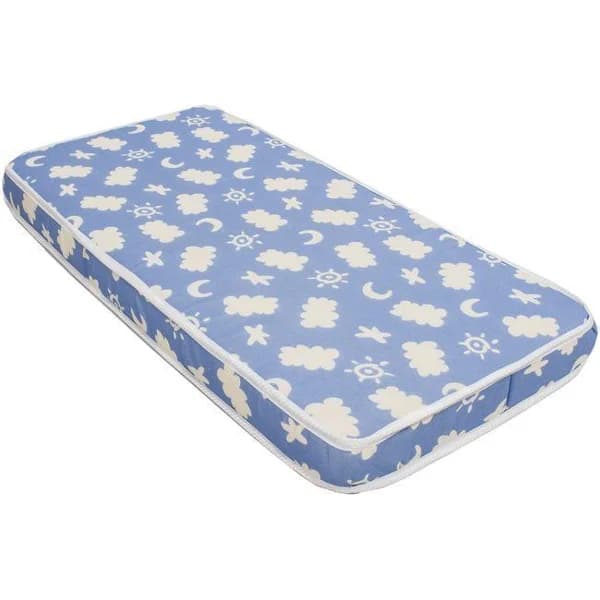 Colchón cuna liso espuma de alta densidad de 10cm. Tejido extra suave - 1 ud - Imagen del producto en Findit