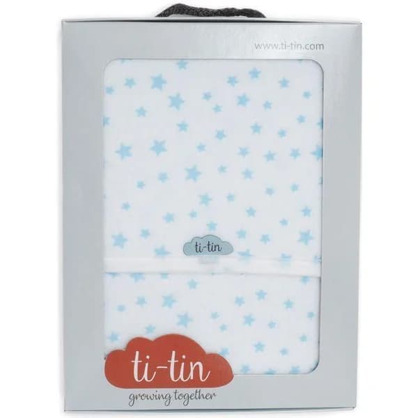 Manta con estrellas azules, microfibra, coralina TI-TIN, 75x110 cm - 82.5 m - Imagen del producto en Findit