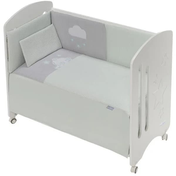 Edredón de cuna nido de abeja Verde con protector y almohada INTERBABY, 60x120 cm - 72 m - Imagen del producto en Findit