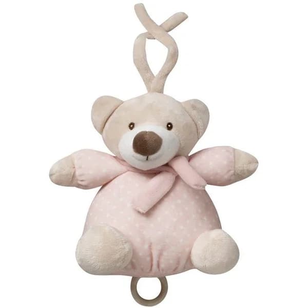 Peluche musical osito rosa, tacto extrasuave INTERBABY - 1 ud - Imagen del producto en Findit