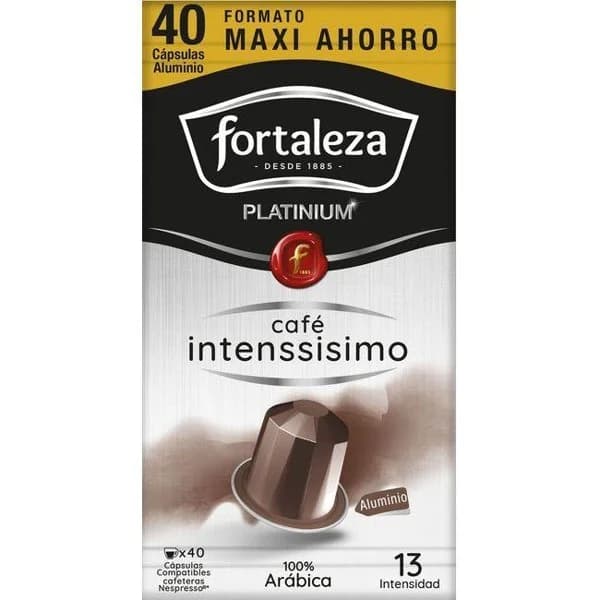 Café platinium compatible Nespresso FORTALEZA, caja 40 uds - 40 ud - Imagen del producto en Findit