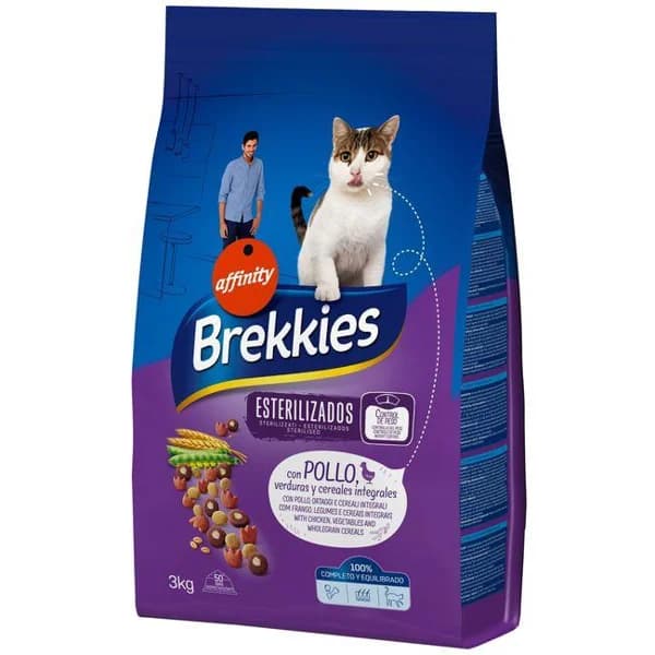 Alimento para gato esterilizado BREKKIES, saco 3 kg - 3 kg - Imagen del producto en Findit