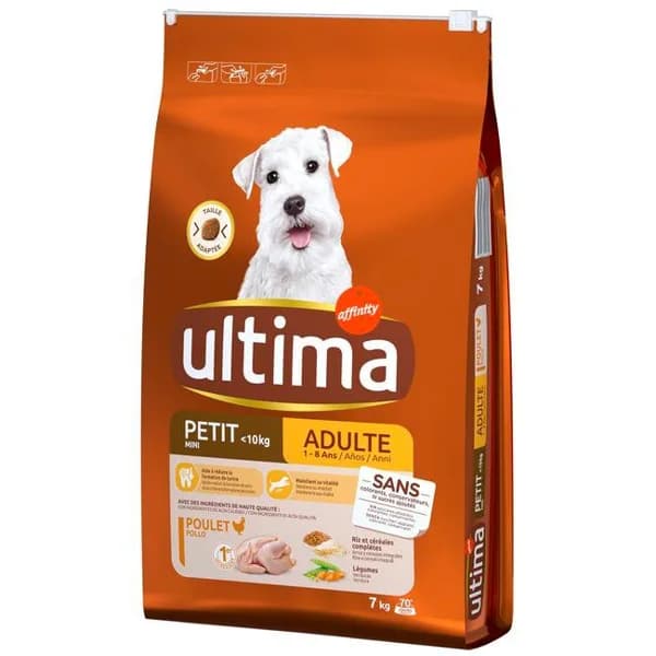 Alimento de pollo para perro mini adulto ULTIMA, saco 7 kg - 7 kg - Imagen del producto en Findit