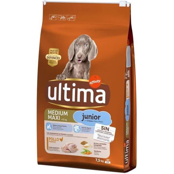 Alimento para perro mediano-maxi junior ULTIMA, saco 7,5 Kg - 7.5 kg - Imagen del producto en Findit