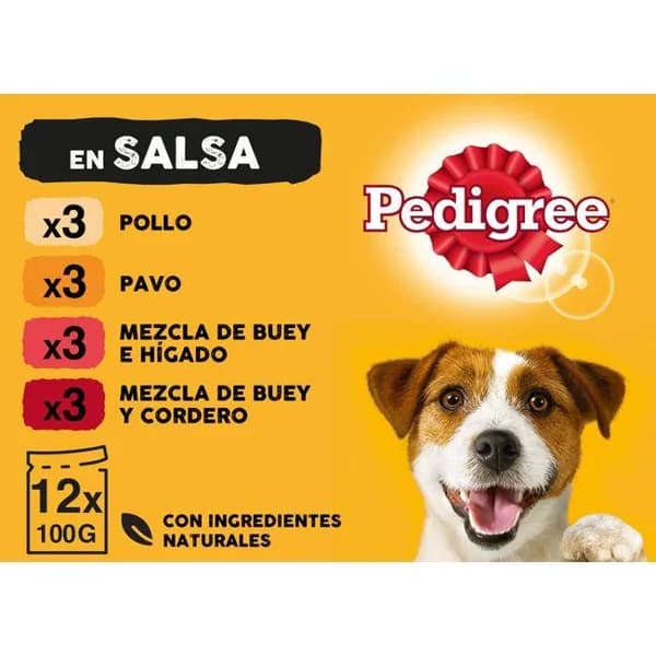 Alimento con pollo en salsa perro PEDIGREE, pack 12x100 g - 1 ud - Imagen del producto en Findit