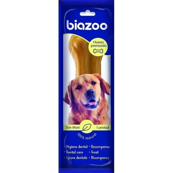 Hueso prensado cuero 25 cm para perro BIOZOO, 1 ud - 1 ud - Imagen del producto en Findit