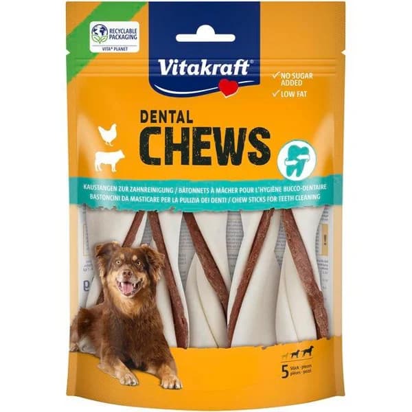Snack hueso dental M para perro VITAKRAFT, paquete 150 g - 1 ud - Imagen del producto en Findit
