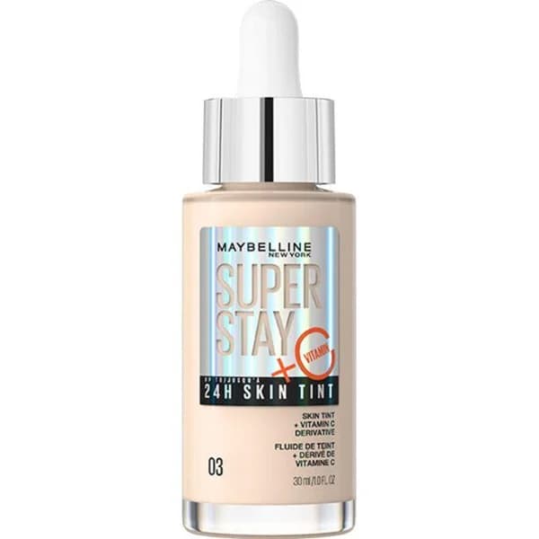 Maquillaje en serum super stay 24h skin tint+vit C 03 MAYBELLINE - 3 ud - Imagen del producto en Findit