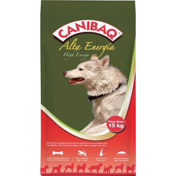 Alimento seco alta energía para perro adulto CANIBAQ, saco 15 kg - 1 ud - Imagen del producto en Findit