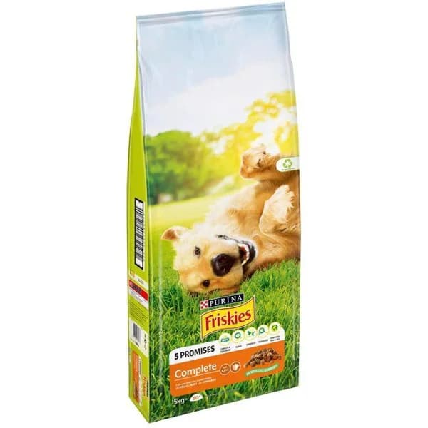 Complet de pollo-verdura para perro FRISKIES, saco 15 kg - 1 ud - Imagen del producto en Findit