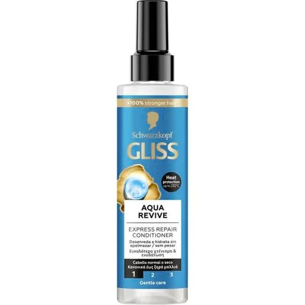 Acondicionador express GLISS AQUA REVIVE, spray 200 ml - 1 ud - Imagen del producto en Findit