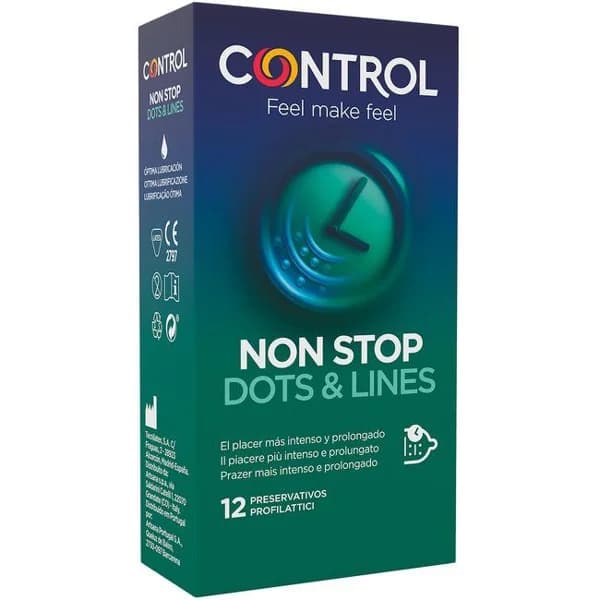 Preservativos Non Stop Dots&Line CONTROL, caja 12 uds. - 1 ud - Imagen del producto en Findit