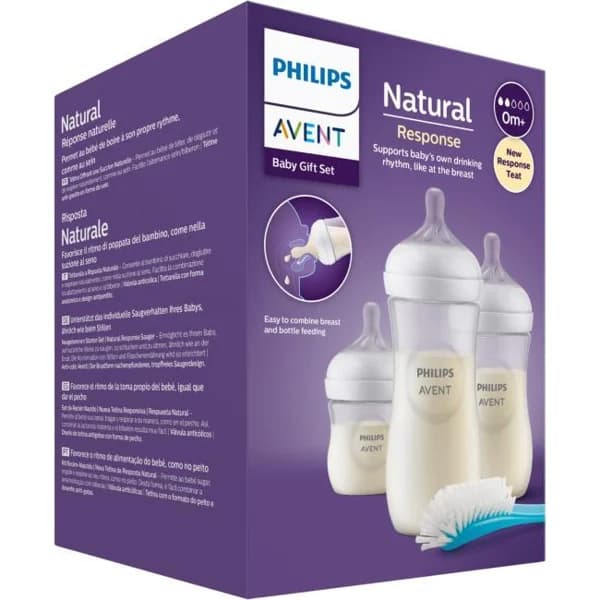 Biberón 125 ml + 2 biberones 260 ml + cepillo AVENT, pack - 1 ud - Imagen del producto en Findit