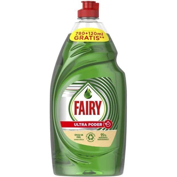 Lavavajillas a mano FAIRY ULTRAPODER, botella 900 ml - 0.9 l - Imagen del producto en Findit