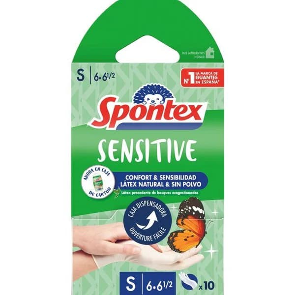 Guante latex Talla P SPONTEX, caja 10 uds - 10 ud - Imagen del producto en Findit