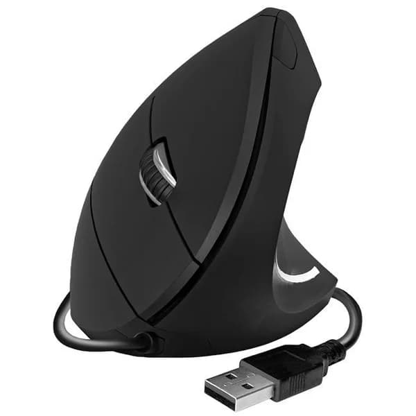Ratón con cable negro vertical ergonómico, glide SUBBLIM - 1 ud - Imagen del producto en Findit