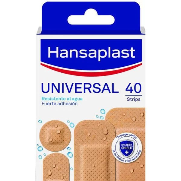 Apositos surtido universal res. al agua HANSAPLAST, caja 40 uds - 40 ud - Imagen del producto en Findit