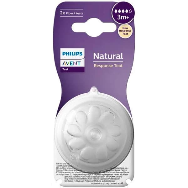 TetinaT4 flujo rápido 3M+ AVENT NATURAL RESPONSE, pack 2 uds - 2 ud - Imagen del producto en Findit