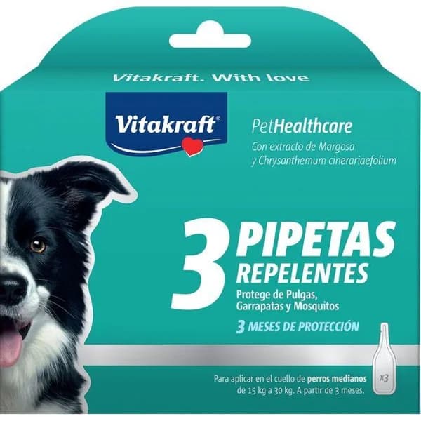 Pipeta para perro m biocida VITAKRAFT, caja 3 uds - 1 ud - Imagen del producto en Findit