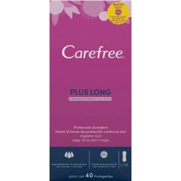 Protegeslip long plus CAREFREE, caja 40 uds. - 1 ud - Imagen del producto en Findit