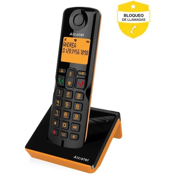 Teléfono inalámbrico naranja, S280 ALCATEL - 1 ud - Imagen del producto en Findit