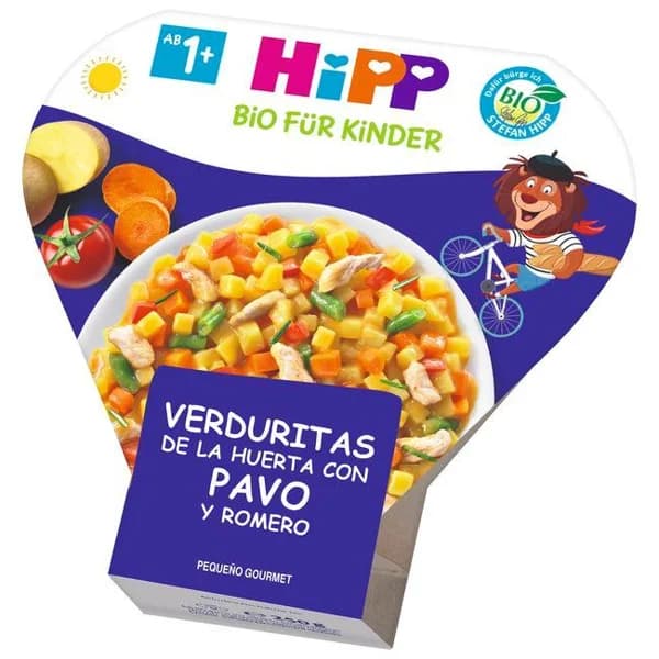 Verduritas de la huerta con pavo y romero HIPP, tarrina 250 g - 1 ud - Imagen del producto en Findit
