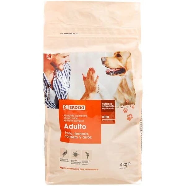 Mix de carne para perro EROSKI, saco 4 kg - 4 kg - Imagen del producto en Findit