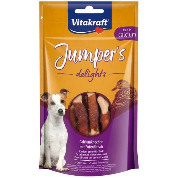 Jumpers de pato y calcio para perro VITAKRAFT, paquete 80 g - 1 ud - Imagen del producto en Findit
