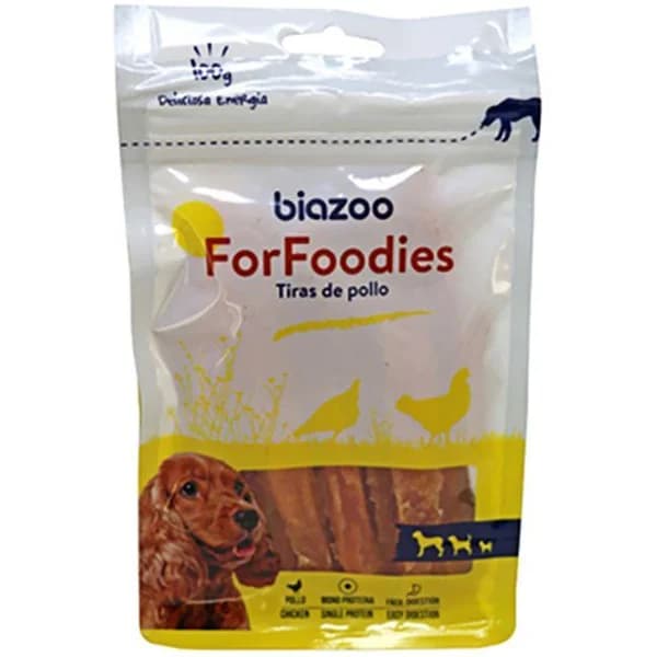 Tiras de pollo desecadas BIOZOO, paquete 100 g - 1 ud - Imagen del producto en Findit