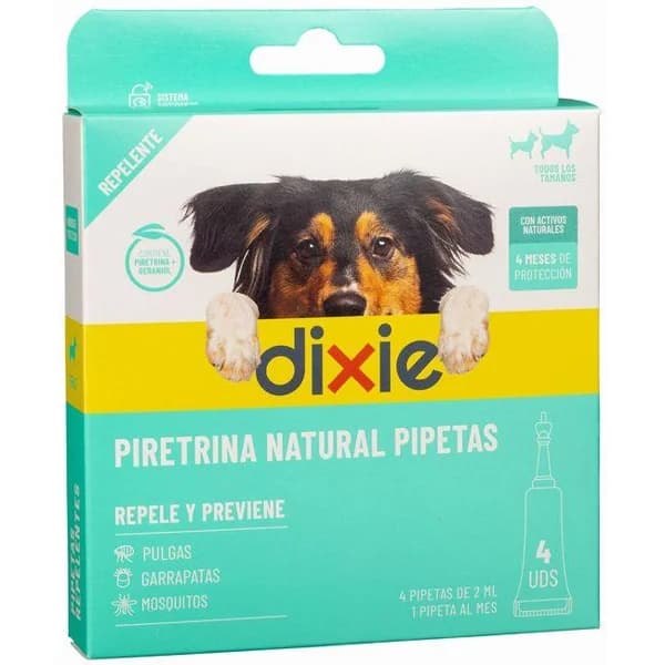 Pipetas repelentes con geraniol para perro DIXIE, pack 4 uds - 1 ud - Imagen del producto en Findit